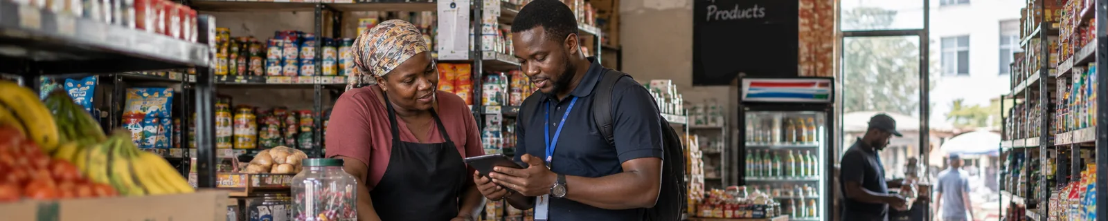Ground-level trade interaction in an African independent outlet